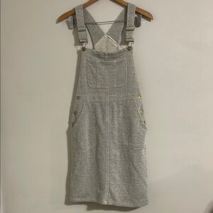 Gray Overall Dress with Adjustable Straps
